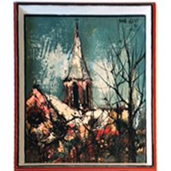 Didier Grandt, Church, Oil Painting