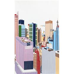 Mori Shizume, New York Skyline 6, Silkscreen