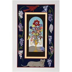 Friedrich Gross, Autumn Red Bird, Serigraph