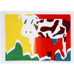 Michael Kinsbrunner, Cow, Screenprint