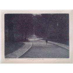 Harold Altman, Walking Woman III, Etching