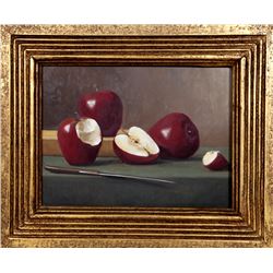 Bill Ewing, Still Life with Apples, Oil Painting