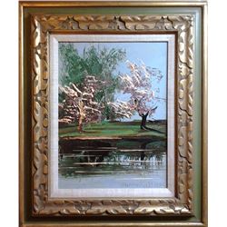 Morris Katz, Spring Trees, Oil Painting