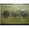 Image 1 : 1979 P/D/S SBA DOLLAR SOUVENIR SET WITH ENVELOPE