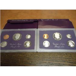 1984 & 1985 US PROOF SETS (WITH BOXES)