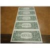Image 2 : 5-2001 $1 FRN'S STAR NOTES CRISP UNC CONSECUTIVE SERIAL 'S A04533001STAR - A04533005STAR