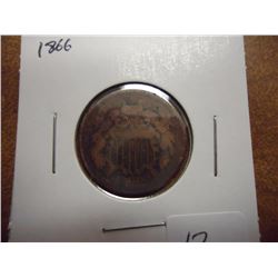 1866 US TWO CENT PIECE
