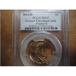 2012-D CLEVELAND DOLLAR PCGS MS67 POS. B
