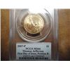 Image 1 : 2007-P JEFFERSON DOLLAR PCGS MS66 POS. B 1ST DAY ISSUE