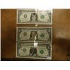 Image 1 : 3-2003-A $1 FRN'S CRISP UNC WITH OVERLAYS
