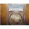 Image 1 : 1881-S MORGAN SILVER DOLLAR PCGS MS64 TONING SPOTS