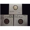 Image 1 : 1941,42 & 43 GREAT BRITAIN SILVER 3 PENCE