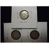 Image 2 : 1941,42 & 43 GREAT BRITAIN SILVER 3 PENCE