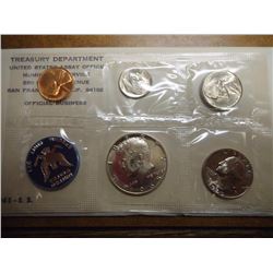 1965 US SPECIAL MINT SET WITH ENVELOPE 40% SILVER JOHN F. KENNEDY HALF DOLLAR