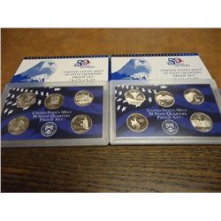 2007 & 2008 US 50 STATE QUARTERS PROOF SETS WITH BOXES