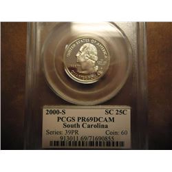 2000-S SOUTH CAROLINA QUARTER PCGS PR69 DCAM