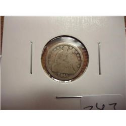 1845 SEATED LIBERTY HALF DIME