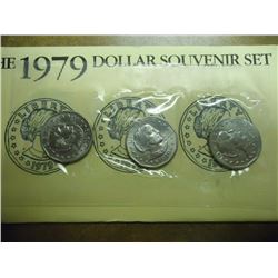 1979 P/D/S SBA DOLLAR SOUVENIR SET ORIGINAL US MINT PACKAGING