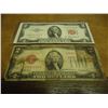 Image 1 : 1928-D & 53-A $2 RED SEAL US NOTES 1928-D TOUGH