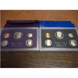 1983 & 1986 US PROOF SETS (WITH BOXES)