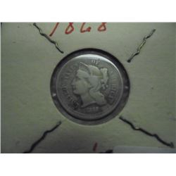 1868 THREE CENT PIECE (NICKEL)