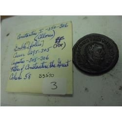 250-306 A.D. CONSTANTIUS I ANCIENT COIN XF