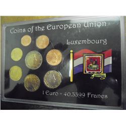 EURO COINS OF THE EUROPEAN UNION LUXEMBOURG