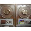 Image 2 : 1981-P & D ROOSEVELT DIMES BOTH PCGS'S 1981-P IS MS64 AND 1981-D IS MS65