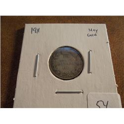 1911 CANADA SILVER 10 CENTS KEY DATE