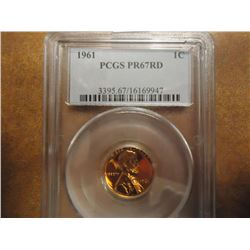 1961 LINCOLN CENT PCGS PR67RD