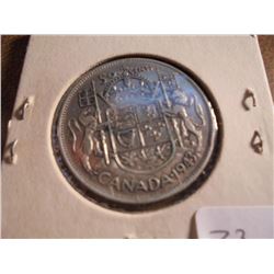 1943 CANADA SILVER 50 CENTS