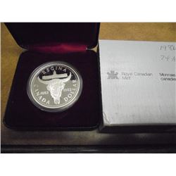 1982 CANADA REGINA SILVER DOLLAR PF .3750 OZ. ASW, ORIGINAL ROYAL CANADIAN MINT PACKAGING