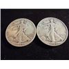 Image 1 : 1943 & 1945 WALKING LIBERTY HALF DOLLARS