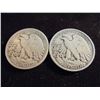 Image 2 : 1943 & 1945 WALKING LIBERTY HALF DOLLARS
