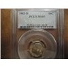 Image 1 : 1962-D ROOSEVELT DIME PCGS MS65