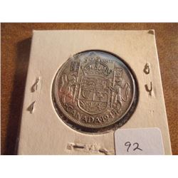 1945 CANADA SILVER 50 CENTS