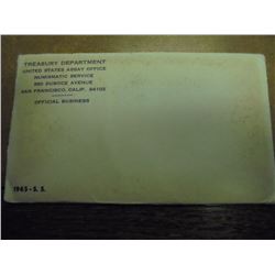 1965 US SPECIAL MINT SET WITH ENVELOPE 40% SILVER JOHN F. KENNEDY HALF DOLLAR, SEALED