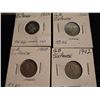Image 1 : 1905,22,29 & 42 GREAT BRITAIN SILVER 6 PENCE