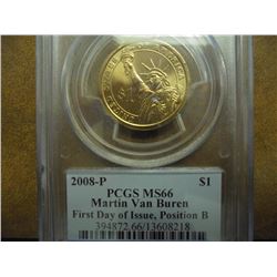 2008-P VAN BUREN DOLLAR PCGS MS66