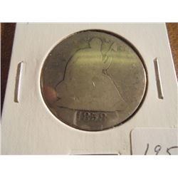 1858 SEATED LIBERTY HALF DOLLAR