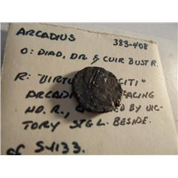 383-408 A.D. ARCADIUS ANCIENT COIN