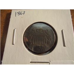1867 US TWO CENT PIECE
