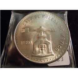 1980 MEXICO 1 OZ. SILVER PESO