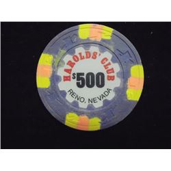 $500 CASINO CHIP HAROLDS CLUB RENO NEVADA