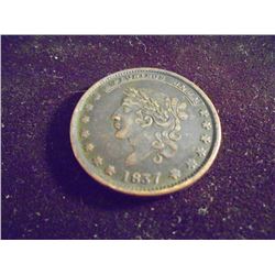 1837 MINT DROP HARD TIMES TOKEN BENTONIAN CURRENCY