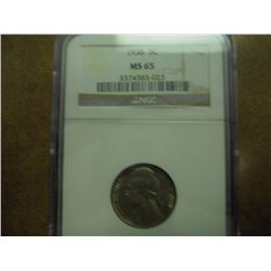 1938 JEFFERSON NICKEL NGC MS65