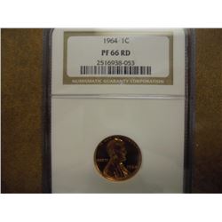 1964 LINCOLN CENT NGC PF66RD