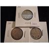 Image 1 : 1914,18 & 19 CANADA SILVER 25 CENTS