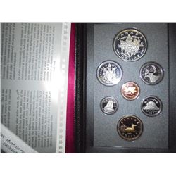 1994 CANADA DOUBLE DOLLAR PROOF SET DOGSLED SILVER, ORIGINAL ROYAL CANADIAN MINT PACKAGING