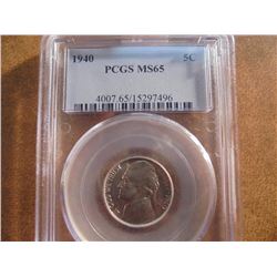 1940 JEFFERSON NICKEL PCGS MS65